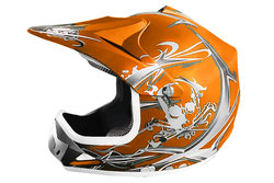 MAT oranje motorhelm kinderen