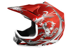Motor quad crosshelm Xtreme Mat rood