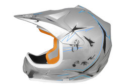 Silver mat crosshelm