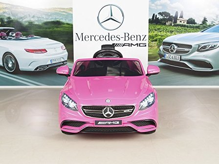 Mercedes S63 kinderauto roze accuvoertuig motocars