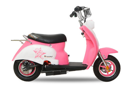 Elektrische roze mini kinder scooter